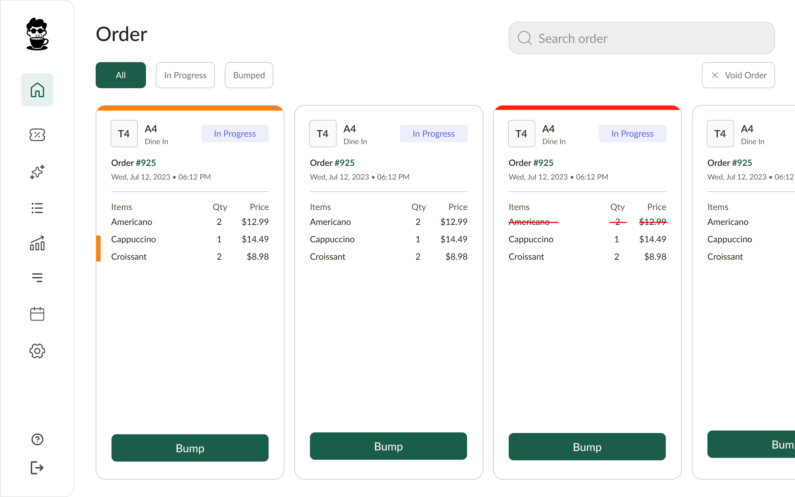 Order Stage Management